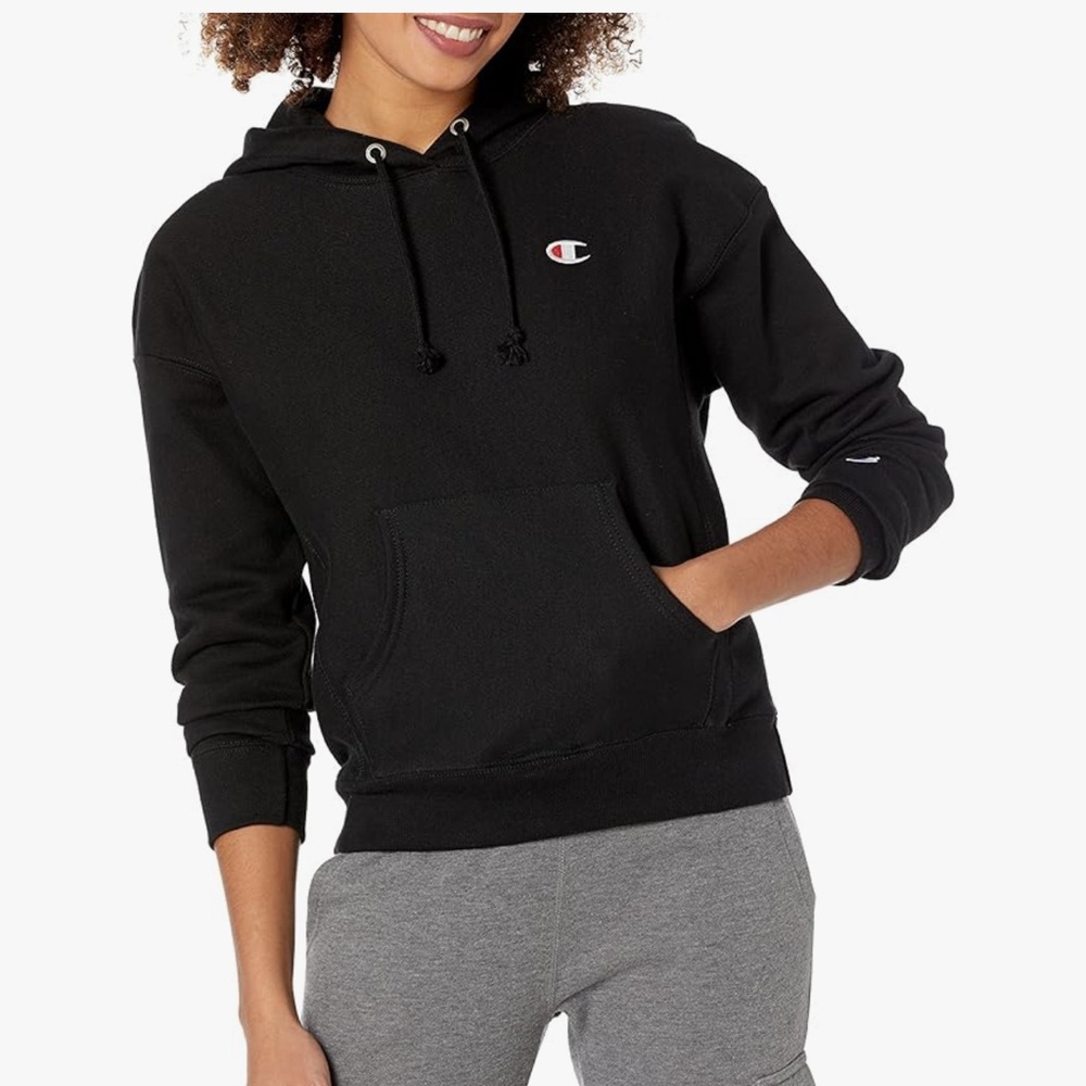 Champion Women's Reverse Weave Hoodie, Left Chest C, Size Medium (runs small)
